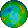 Antarctic ozone map for 2024-07-08